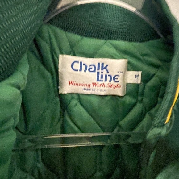 𝅺medium Satin varsity jacket coat Starter like Chalkline vintage 80s retro 90s - Picture 16 of 16